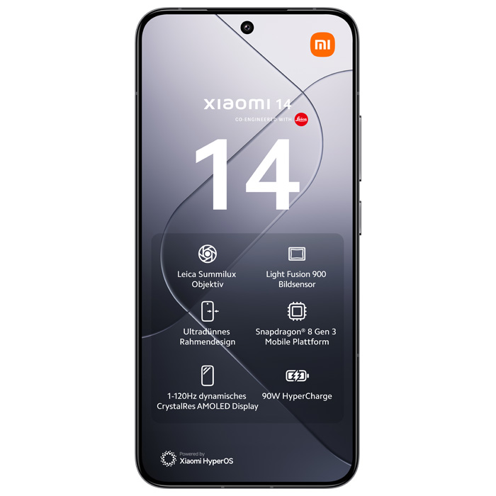 صفحه نمایش گوشی موبایل شیائومی Xiaomi 14 5G در رنگ مشکی