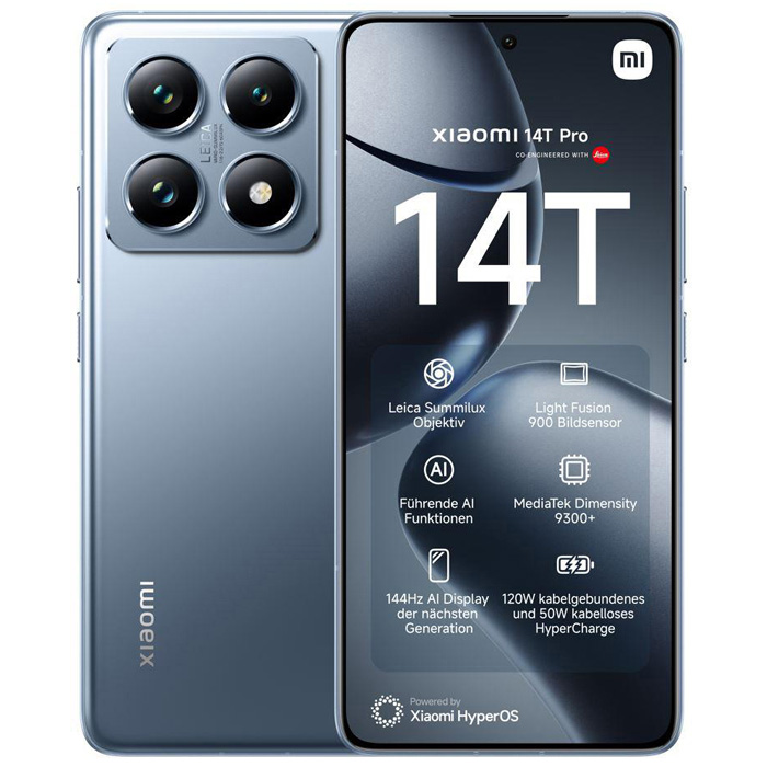 رنگ آبی گوشی موبایل شیائومی Xiaomi 14T Pro 5G