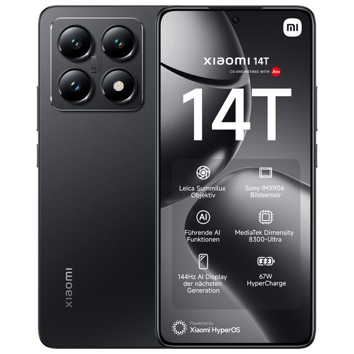 رنگ مشکی گوشی موبایل شیائومی Xiaomi 14T 5G