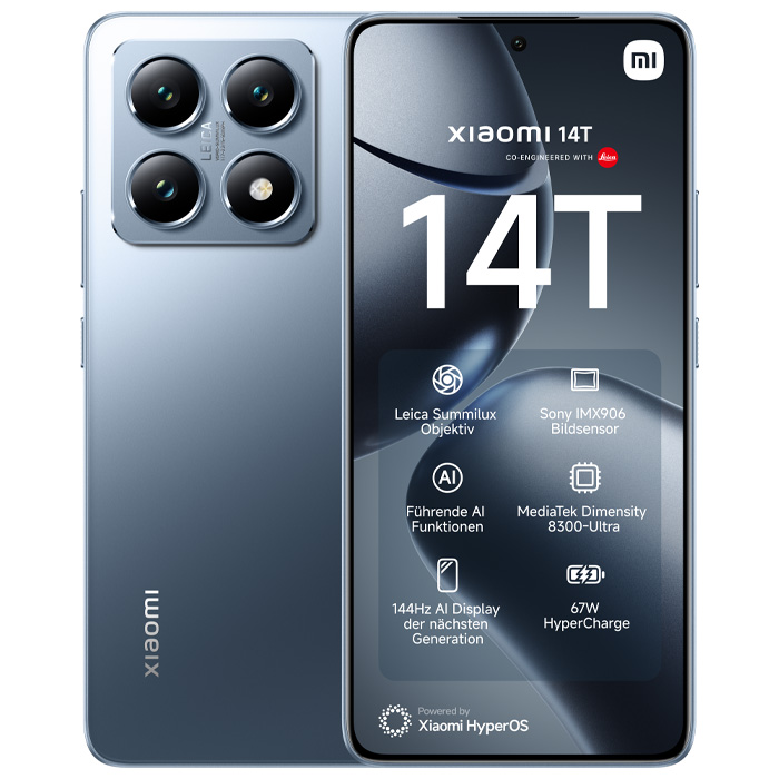 رنگ آبی گوشی موبایل شیائومی Xiaomi 14T 5G