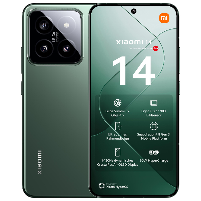 رنگ سبز گوشی موبایل شیائومی Xiaomi 14 5G