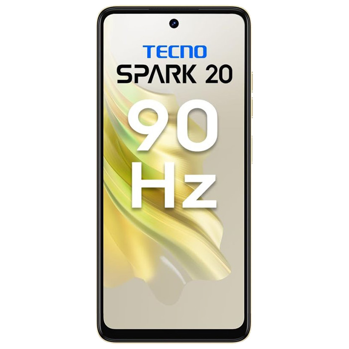 صفحه نمایش گوشی موبایل تکنو مدل Spark 20 در رنگ Neon Gold