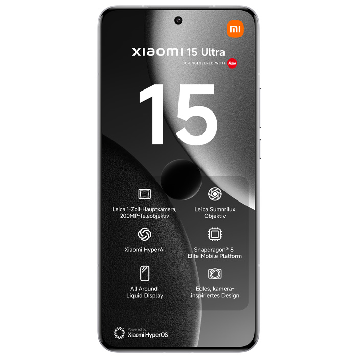 صفحه نمایش گوشی موبایل شیائومی Xiaomi 15 Ultra 5G در رنگ Silver Chrome