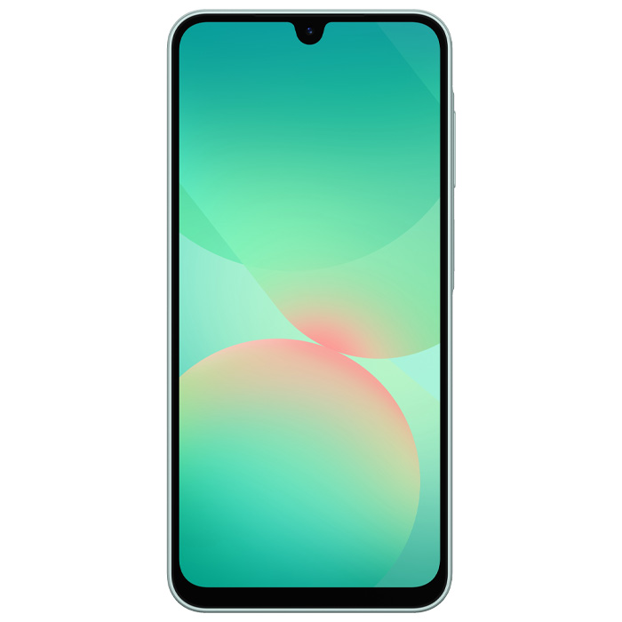 صفحه نمایش گوشی موبایل سامسونگ Galaxy A26 5G در رنگ Mint