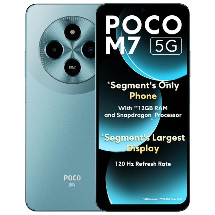 رنگ آبی گوشی موبایل شیائومی Poco M7 5G