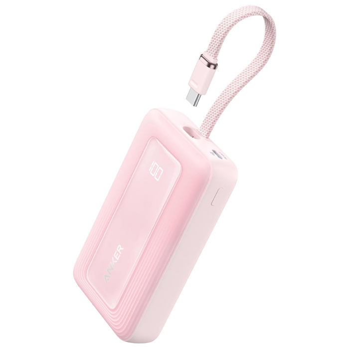 رنگ صورتی پاوربانک انکر 30W مدل Zolo Power Bank A1688