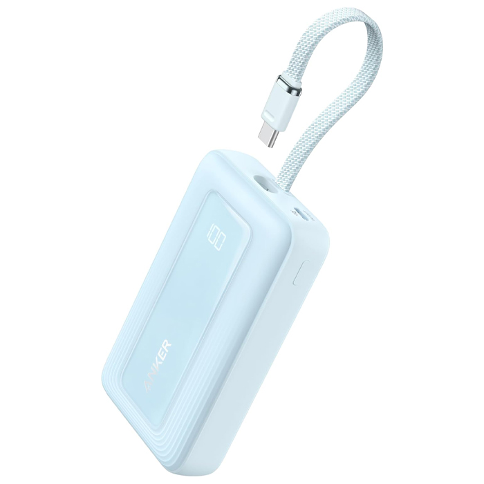 رنگ آبی پاوربانک انکر 30W مدل Zolo Power Bank A1688