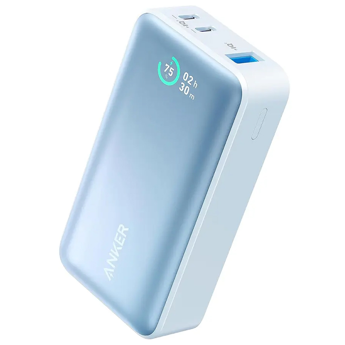 رنگ آبی پاوربانک انکر 30W مدل Nano Power Bank 553 A1256