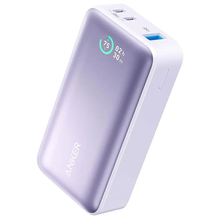 رنگ بنفش پاوربانک انکر 30W مدل Nano Power Bank 553 A1256