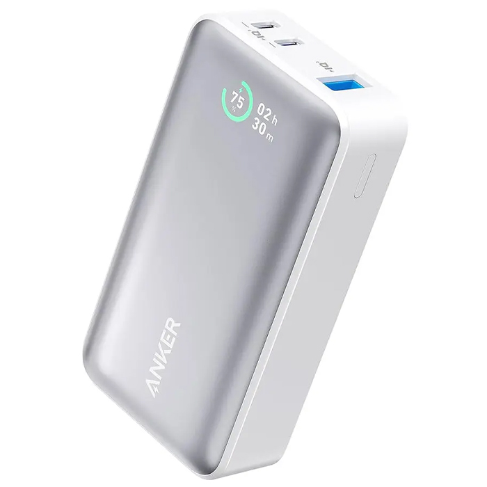 رنگ سفید پاوربانک انکر 30W مدل Nano Power Bank 553 A1256
