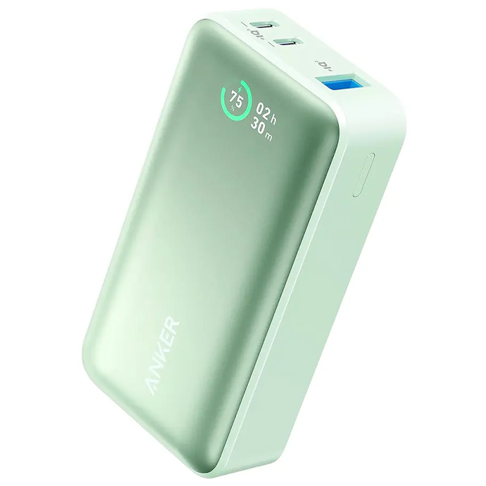 رنگ سبز پاوربانک انکر 30W مدل Nano Power Bank 553 A1256
