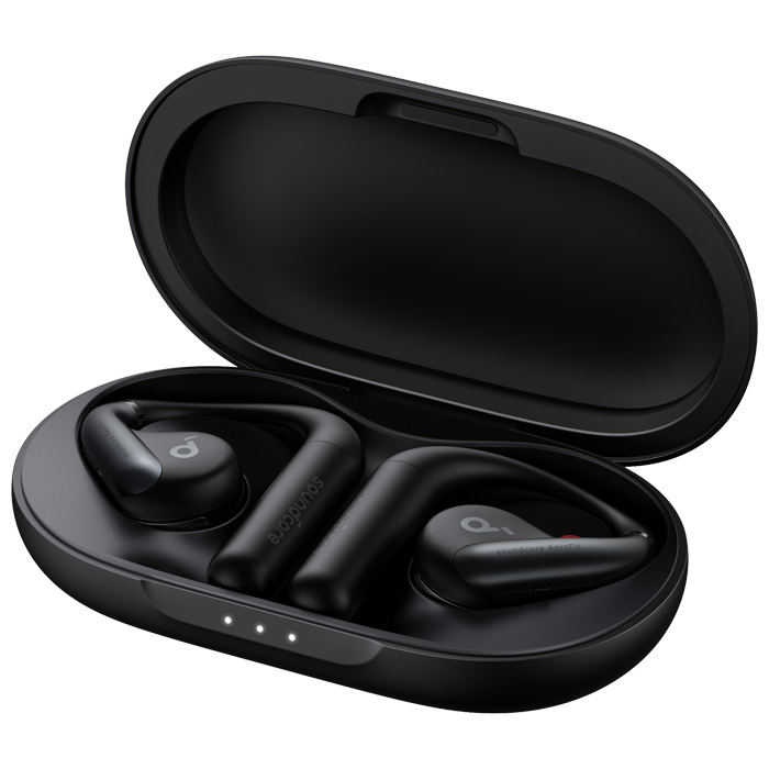 نمای کناری هدفون بلوتوثی انکر مدل SoundCore AeroFit A3872 در رنگ مشکی