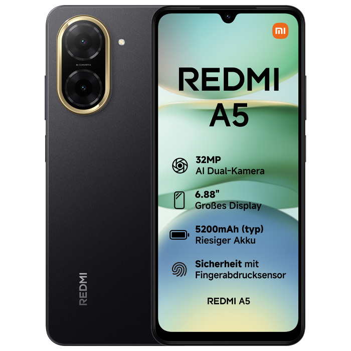 رنگ Midnight Black گوشی موبایل شیائومی Redmi A5