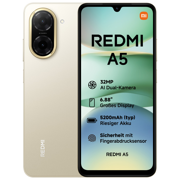 رنگ Sandy Gold گوشی موبایل شیائومی Redmi A5