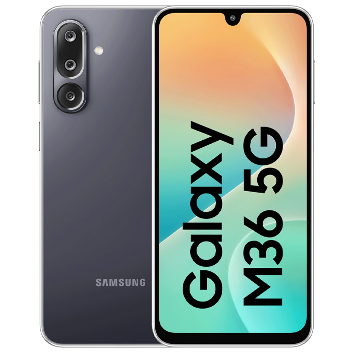 رنگ مشکی گوشی موبایل سامسونگ Galaxy M36 5G