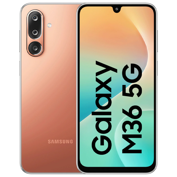رنگ نارنجی گوشی موبایل سامسونگ Galaxy M36 5G