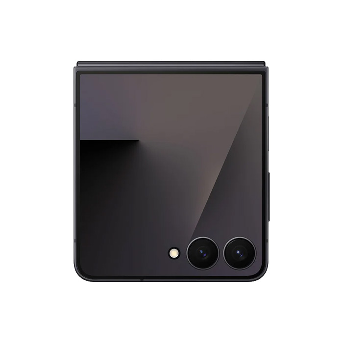 نمای صفحه نمایش پشتی گوشی موبایل سامسونگ Galaxy Z Flip 7 5G در رنگ مشکی