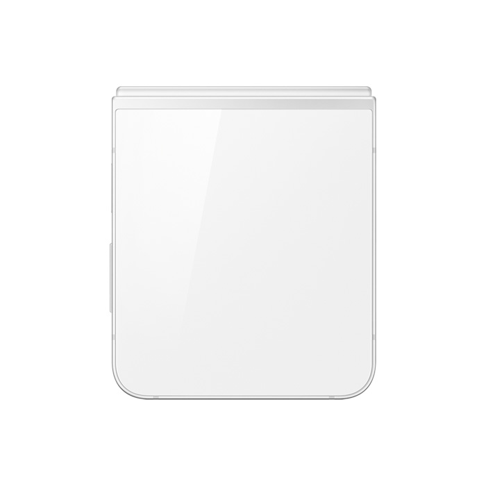قاب پشتی گوشی موبایل سامسونگ Galaxy Z Flip 7 FE 5G در حالت بسته در رنگ سفید