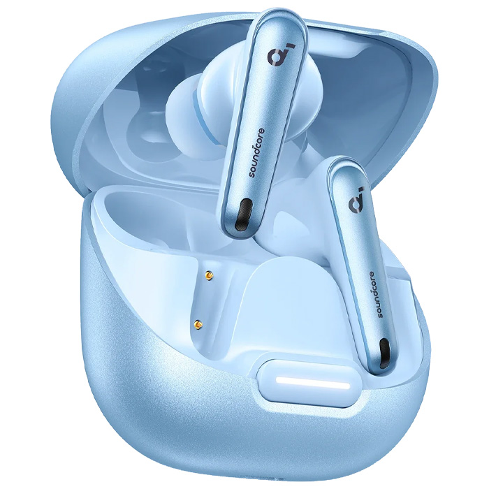 رنگ آبی روشن هندزفری بلوتوثی انکر مدل SoundCore Liberty 4 NC A3947