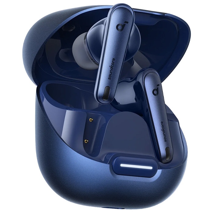 رنگ آبی تیره هندزفری بلوتوثی انکر مدل SoundCore Liberty 4 NC A3947