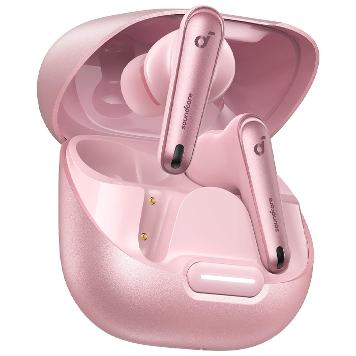 رنگ صورتی رنگ آبی تیره هندزفری بلوتوثی انکر مدل SoundCore Liberty 4 NC A3947