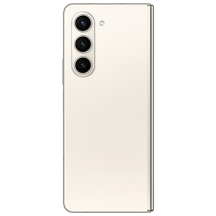 حالت بسته قاب پشتی گوشی موبایل سامسونگ Galaxy Z Fold 5 5G در رنگ کرم