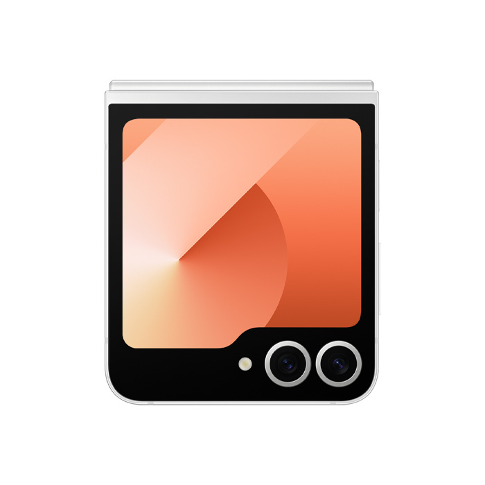 صفحه نمایش پشتی گوشی موبایل سامسونگ Galaxy Z Flip 6 5G در رنگ هلویی