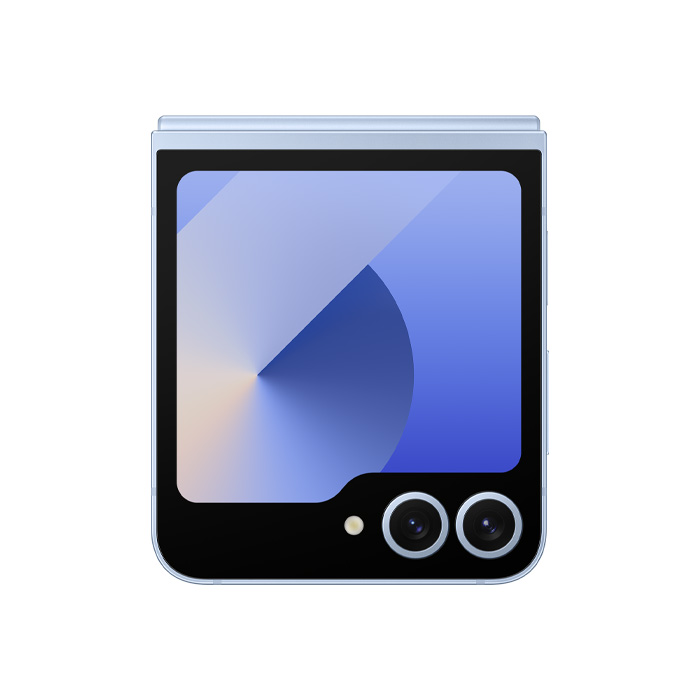 صفحه نمایش پشتی گوشی موبایل سامسونگ Galaxy Z Flip 6 5G در رنگ آبی
