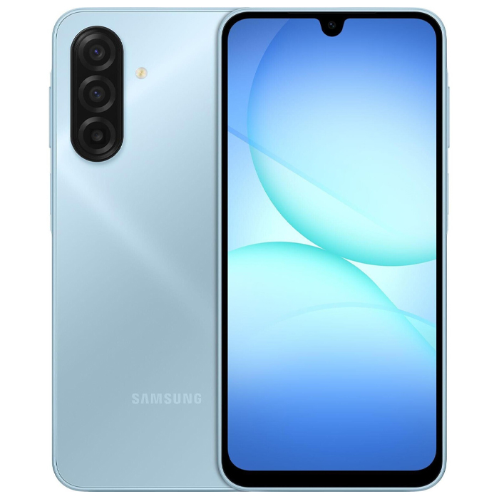 رنگ آبی کمرنگ گوشی موبایل سامسونگ Galaxy A17