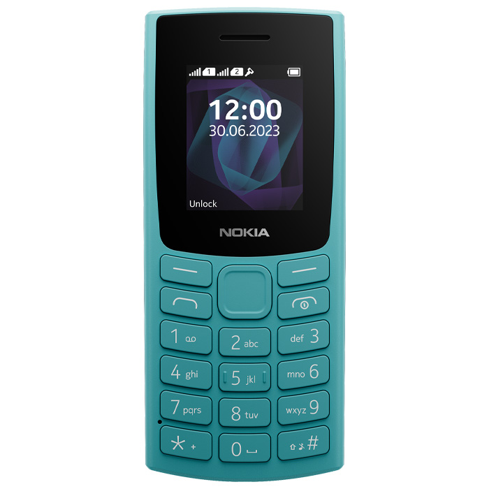 صفحه نمایش گوشی موبایل نوکیا Nokia 105 2G 2023 (TA-1557) دو سیم کارت در رنگ آبی