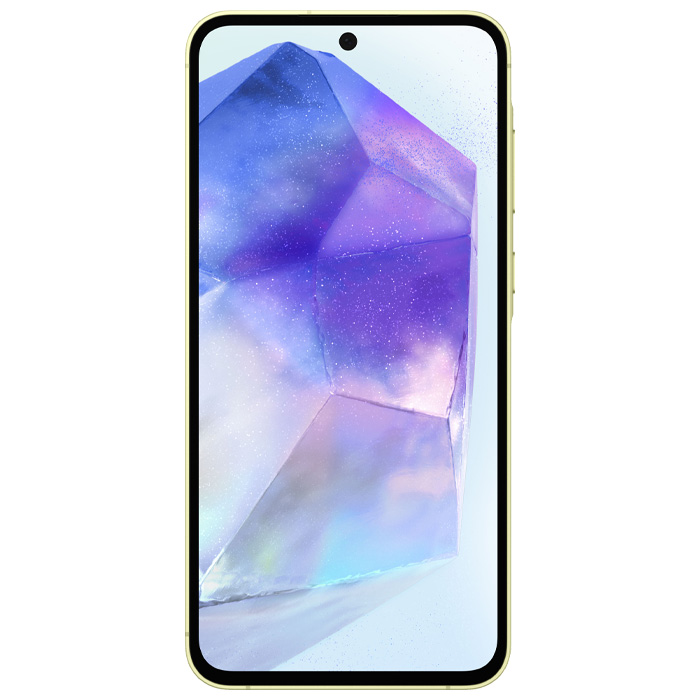 صفحه نمایش گوشی موبایل سامسونگ Galaxy A55 5G در رنگ لیمویی