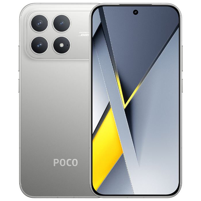رنگ نقرهای گوشی موبایل شیائومی Poco F8 Pro 5G