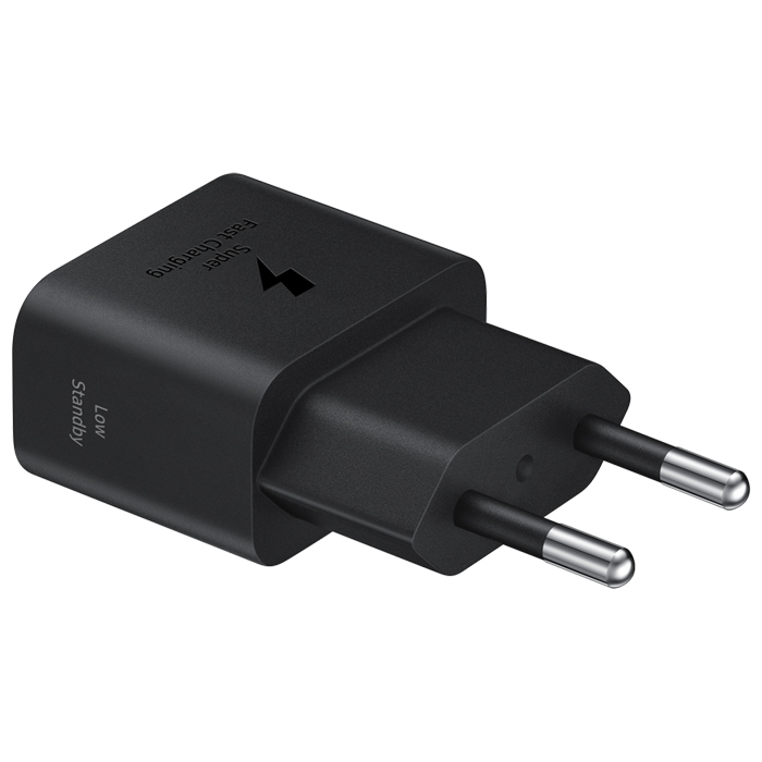 نمای کناری شارژر همراه 25W سامسونگ مدل EP-T2510 در رنگ مشکی