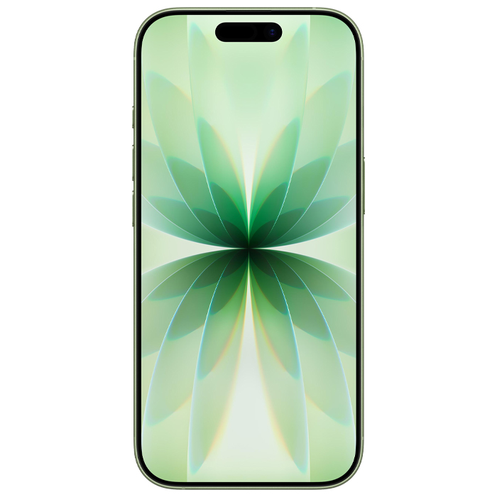 صفحه نمایش گوشی موبایل اپل iPhone 17 در رنگ سبز