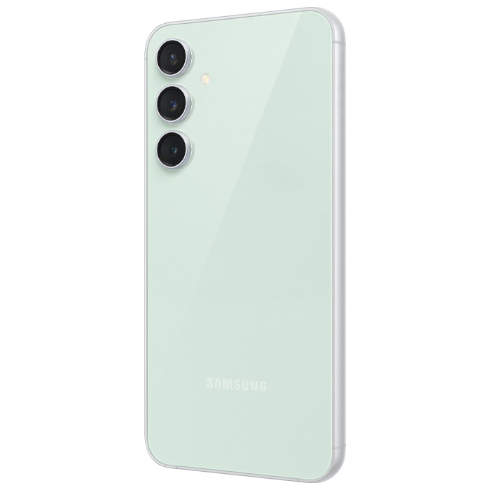 نمای کناری قاب پشتی گوشی موبایل سامسونگ Galaxy S23 FE 5G در رنگ سبز