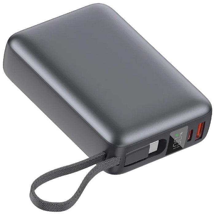 پورت‌های شارژ پاوربانک کیو سی وای 45W مدل PB20A با ظرفیت 20000 میلی آمپر ساعت