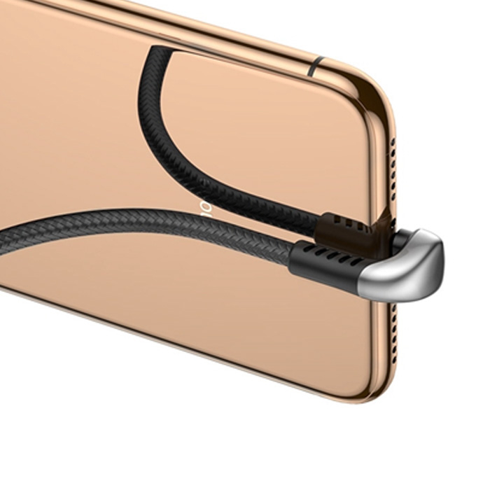 نحوه قرارگیری ابل بیسوس لایتنینگ مدل Green Ushaped Lamp CALUX-B01 بر روی گوشی