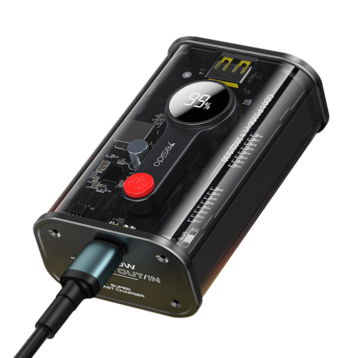 پاوربانک یسیدو 20W مدل YP35 با ظرفیت 10000 میلی آمپر ساعت در رنگ مشکی