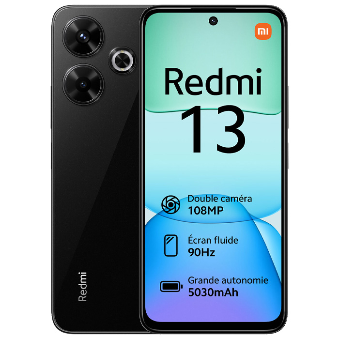 رنگ مشکی گوشی موبایل شیائومی Redmi 13
