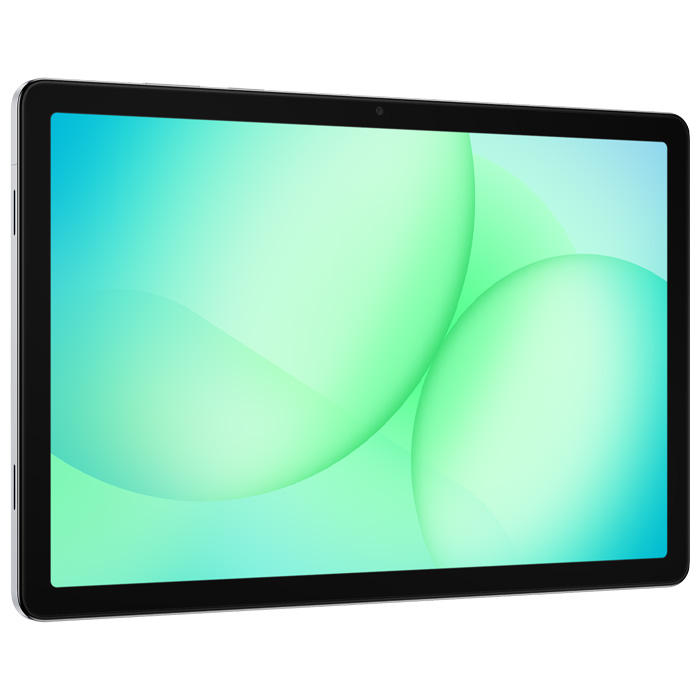 صفحه نمایش تبلت سامسونگ Galaxy Tab A11 Plus 5G از نمای کناری در رنگ نقره‌ای