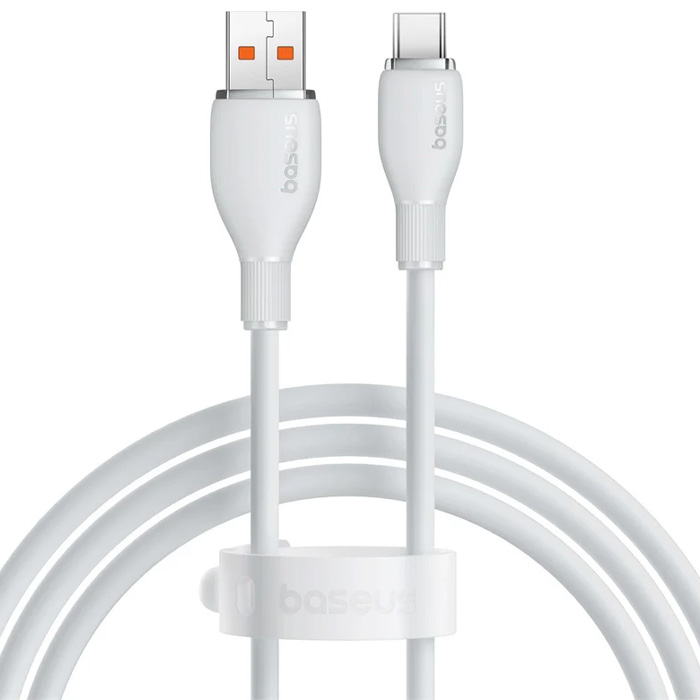 رنگ سفید کابل بیسوس 100 وات USB-C مدل Pudding Series P10355703111-B1