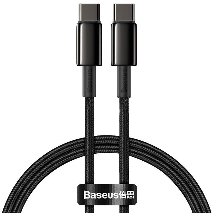 کابل بیسوس 100 وات USB-C به USB-C مدل Tungsten Gold CATWJ-01 با طول 1 متر