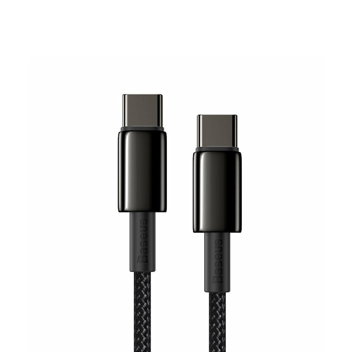 کابل بیسوس 100 وات USB-C به USB-C مدل Tungsten Gold CATWJ-01