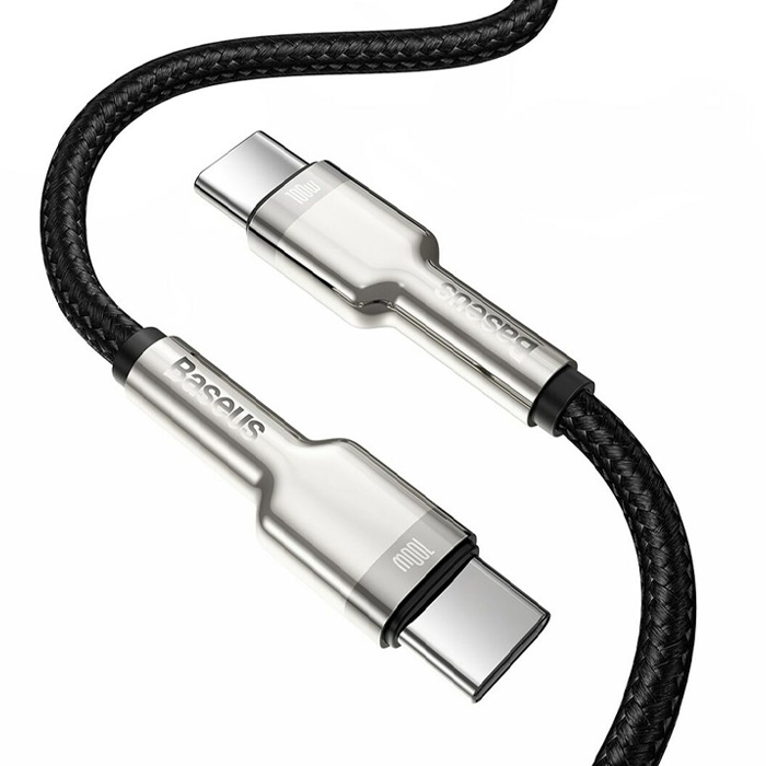 کابل بیسوس 100 وات USB-C به USB-C مدل Cafule Series Metal Data CATJK-C01