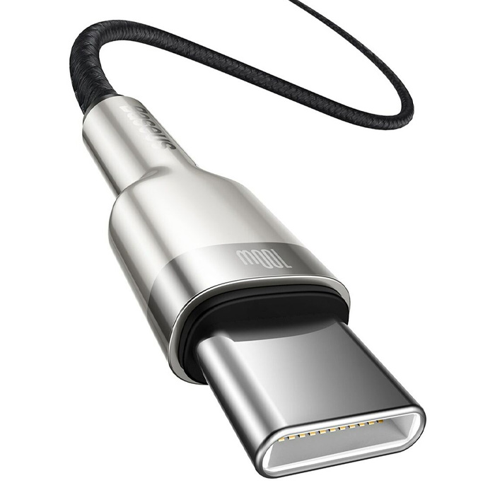 کابل بیسوس 100 وات USB-C به USB-C مدل Cafule Series Metal Data CATJK-C01 در رنگ مشکی