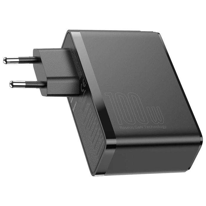 شارژر همراه 100W بیسوس مدل GaN2 Pro Fast Charger CCGAN2P-L01 در رنگ مشکی