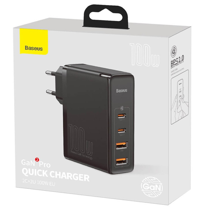 بسته‌بندی شارژر همراه 100W بیسوس مدل GaN2 Pro Fast Charger CCGAN2P-L01