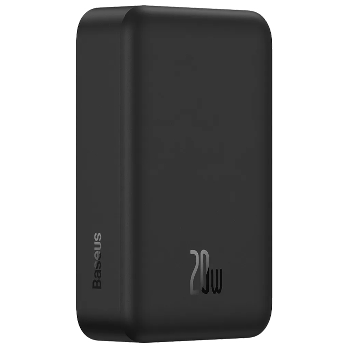 نمای کناری پاوربانک بیسوس 20W مدل PPCX150001 Magnetic Mini Wireless با ظرفیت 20000 میلی آمپر ساعت
