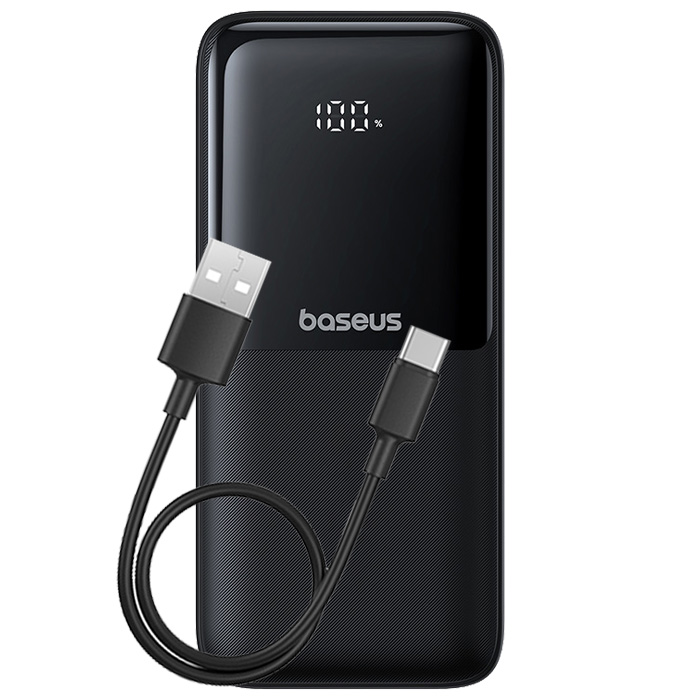 نمای کلی پاوربانک بیسوس 22.5W مدل P10079102123 Lipow Dual-Cable با ظرفیت 20000 میلی آمپر ساعت