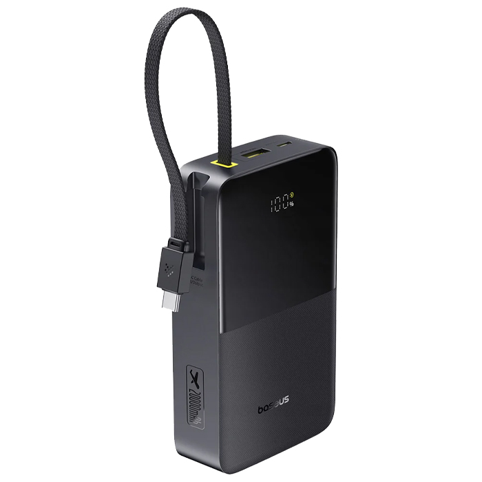 پاوربانک بیسوس 22.5W مدل E0027701 EnerFill FC51 Bipow2 Pro با ظرفیت 20000 میلی آمپر ساعت در رنگ مشکی